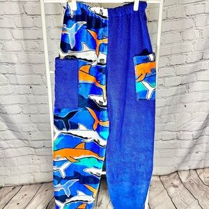 Towel pants blue sharks